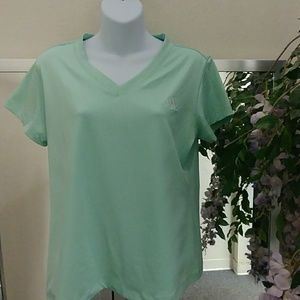 Adidas Mint Green Clima365 V Neck Top